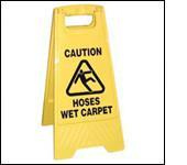 Caution sign double sided
